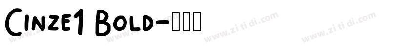 Cinze1 Bold字体转换